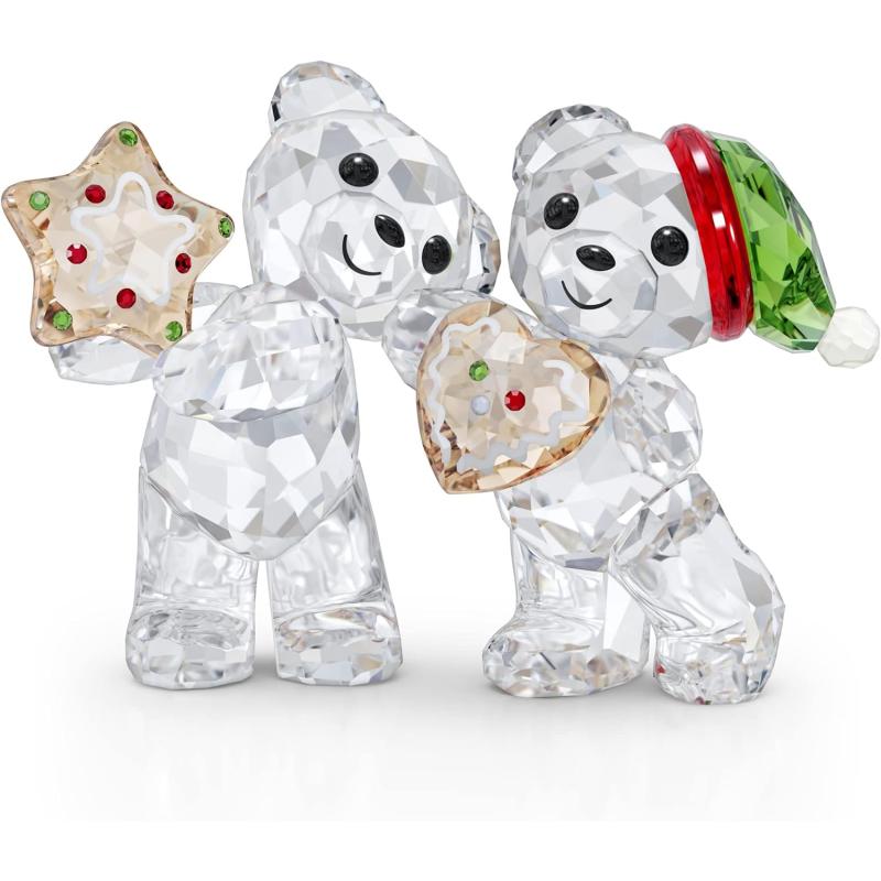 SWAROVSKI Kris Bear 30th Anniversary Figurine Set, 4 Small Bears in